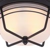 Westinghouse Fixture Ceiling Outdr FlMt 60W 2-Light Bonneville 12.75In WthrBrzStl Fr Glass 6230300